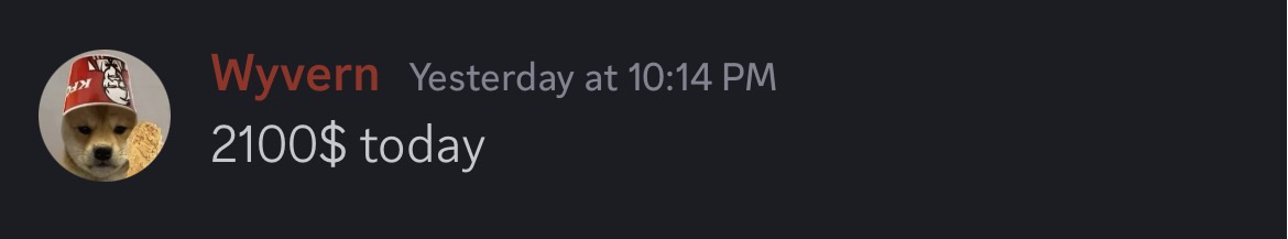 Member: $2100 today